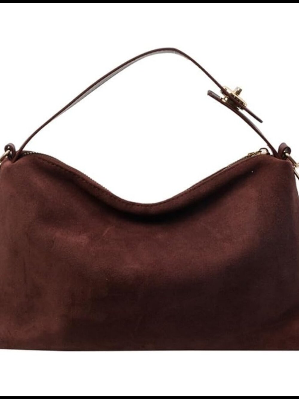 Faux Suede Slouchy Hobo Shoulder Bag Crossbody Tote Purse